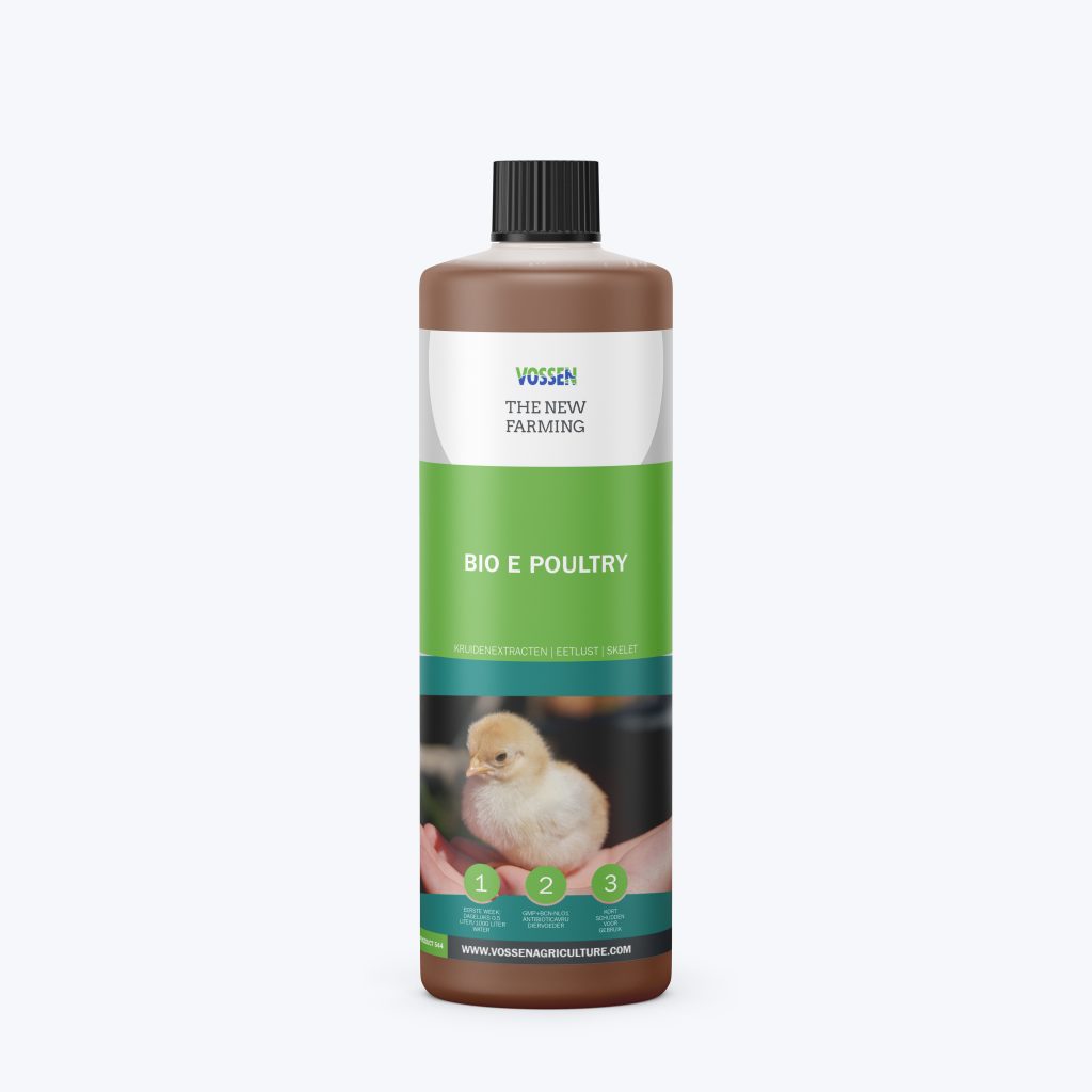 Bio E Poultry is een aanvullend diervoeder voor pluimvee